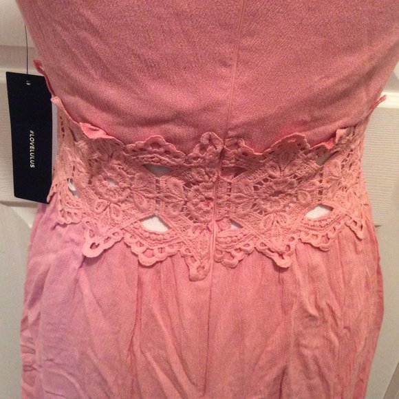 Lulu's Pink Lace Trim Dress - Picture 12 of 13